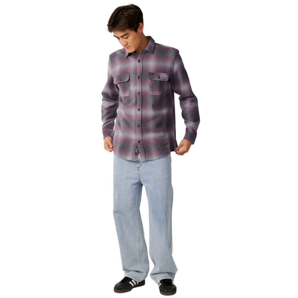 Rip Curl Classic Surf Count Flannel Shirt Charcoal Grey
