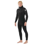 Rip Curl Dawn Patrol Chest Zip Hooded 5/4mm Wetsuit Black