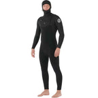 Rip Curl Dawn Patrol Chest Zip Hooded 5/4mm Wetsuit Black