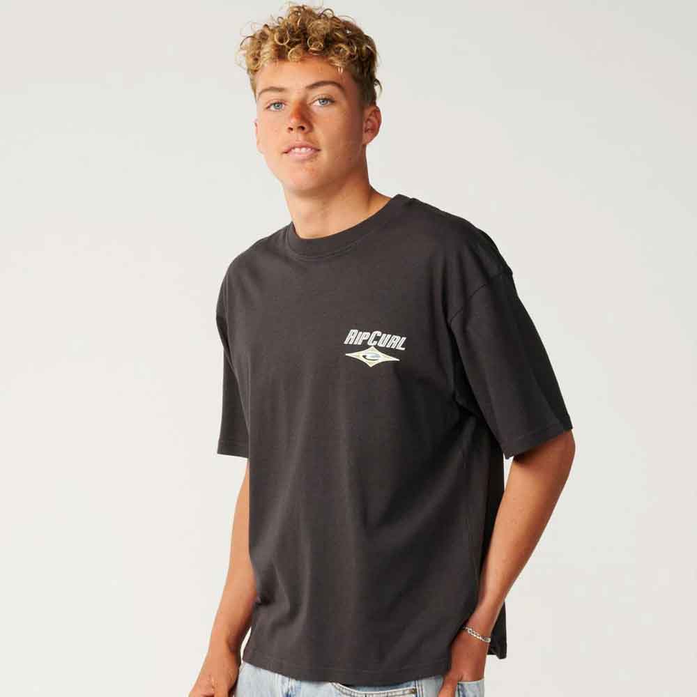 Rip Curl Heritage Icon T Shirt Washed Black