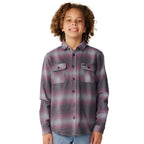 Rip Curl Junior Count Flannel Shirt Charcoal Grey