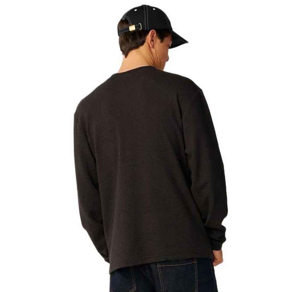 Rip Curl Premium Surf Waffle Long Sleeve T Shirt Washed Black