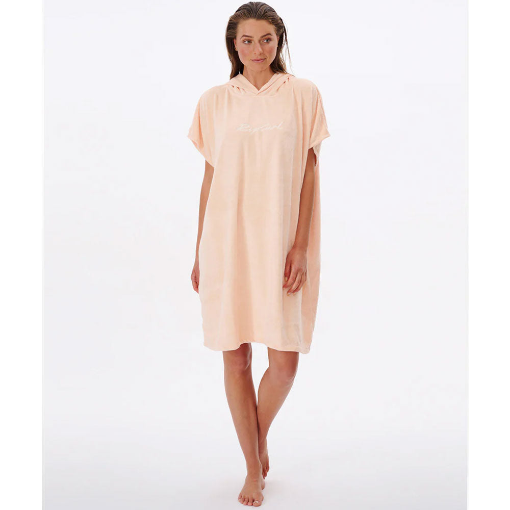 Rip Curl Script Hooded Changing Towel - Light Peach