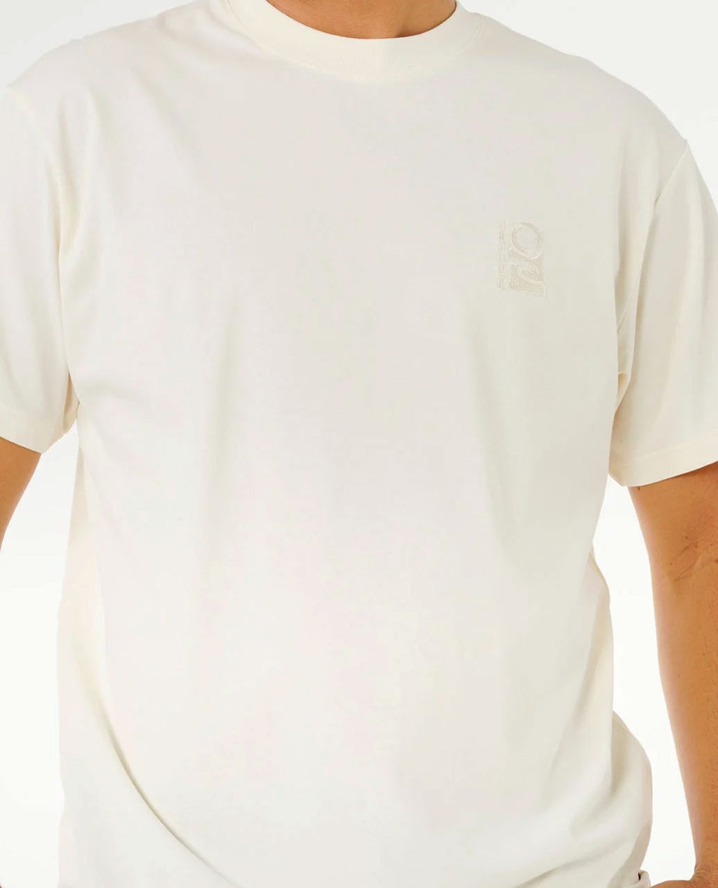 Rip Curl Search Embroidery T-Shirt Bone