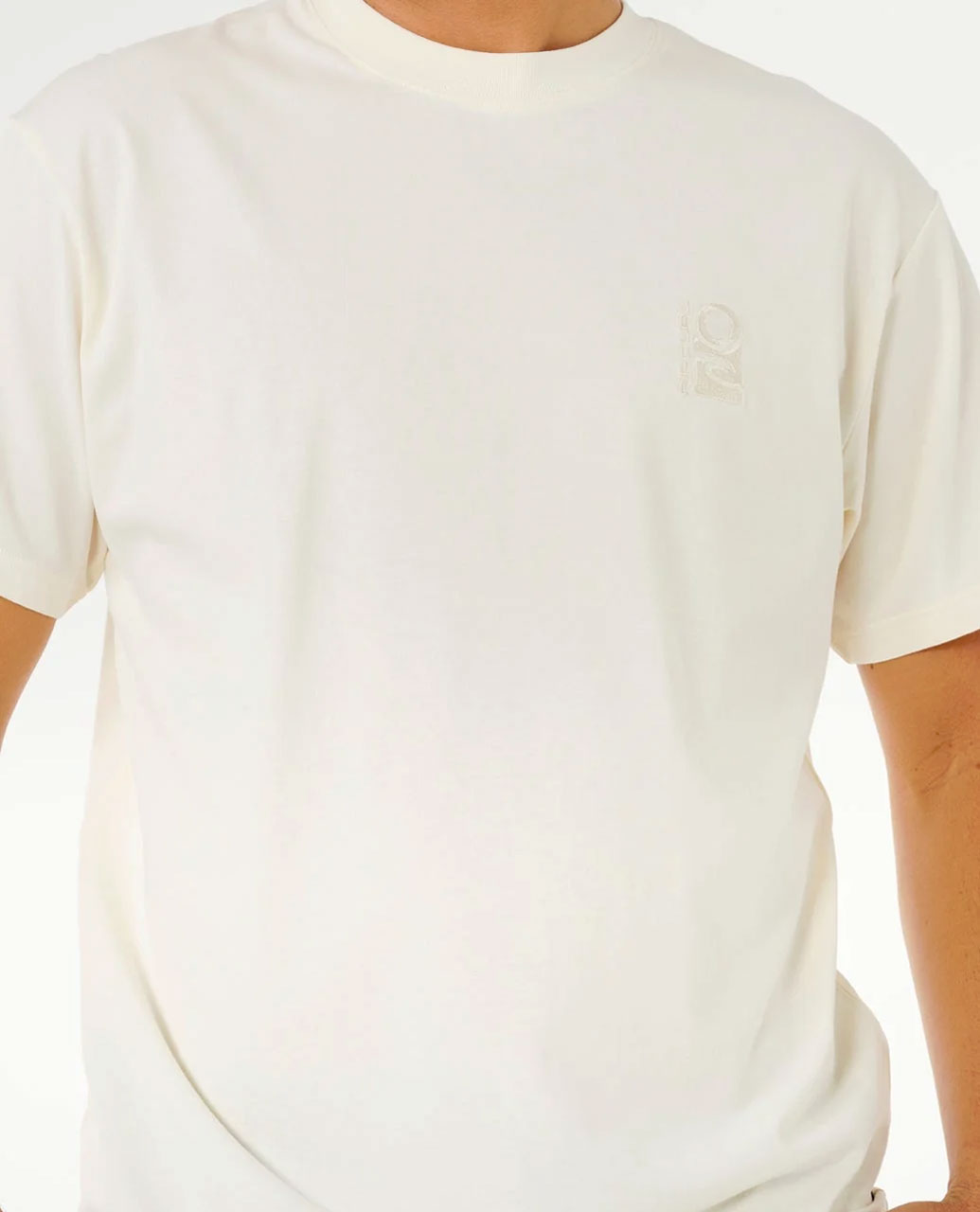 Rip Curl Search Embroidery T-Shirt Bone
