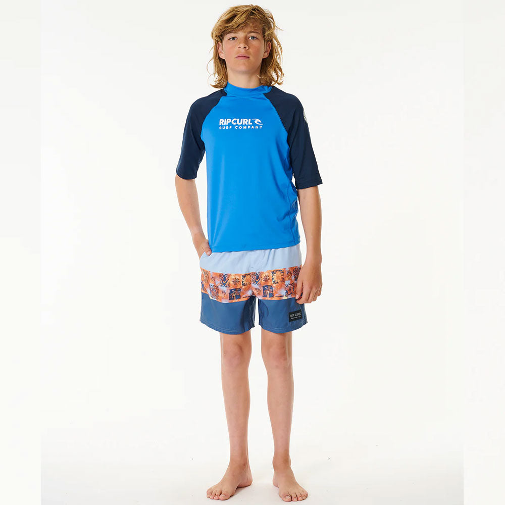 Rip Curl Shock UPF Boys Rash Vest T Shirt
