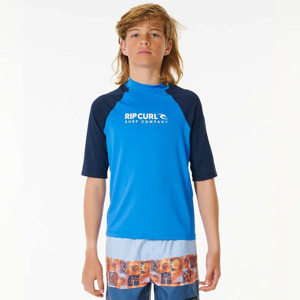 Rip Curl Shock UPF Boys Rash Vest T Shirt