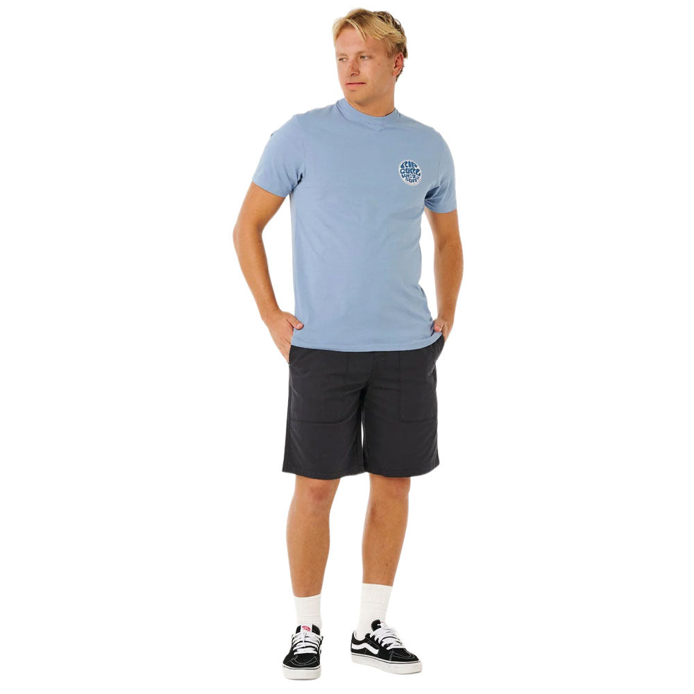 Rip Curl Wettie Passage Icon T-Shirt Faded Denim