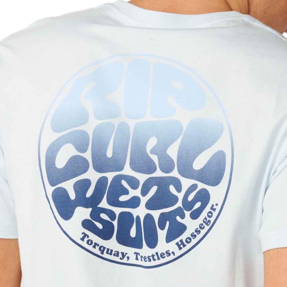 Rip Curl Wettie Passage Icon T Shirt Glacier Blue