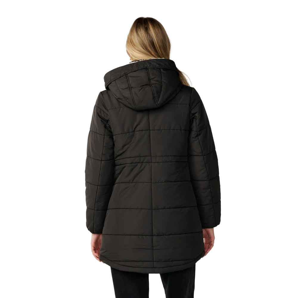 Rip Curl Womens Anti-Series Anoeta Long Line Coat Washed Black