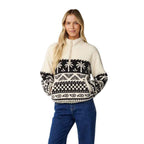 Rip Curl Womens Bossa Nova 1/4 Zip Polar Fleece Black/White