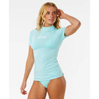 Rip Curl Womens Classic Surf UPF Rash Vest - Sky Blue