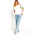 Rip Curl Womens Crew Wavy Print Sleeves Sweatshirt