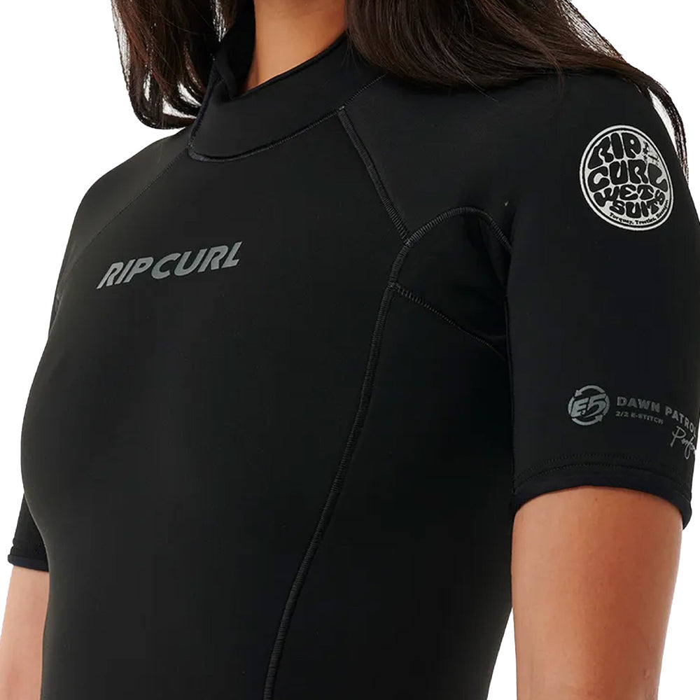 Rip Curl Womens Dawn Patrol 2mm Back Zip Shortie - Black