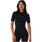 Rip Curl Womens Dawn Patrol 2mm Back Zip Shortie - Black