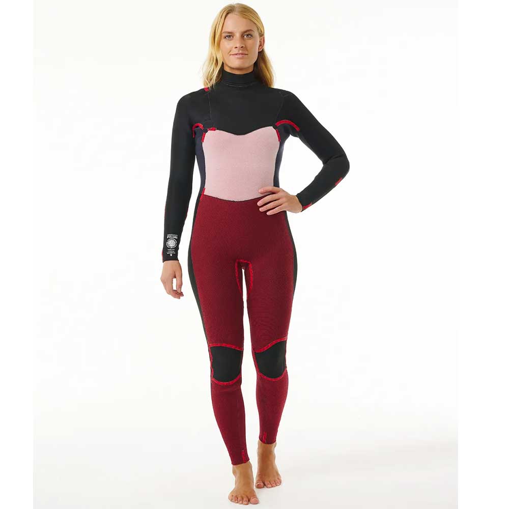 Rip Curl Womens Dawn Patrol Chest Zip 5/3mm - Black Multi