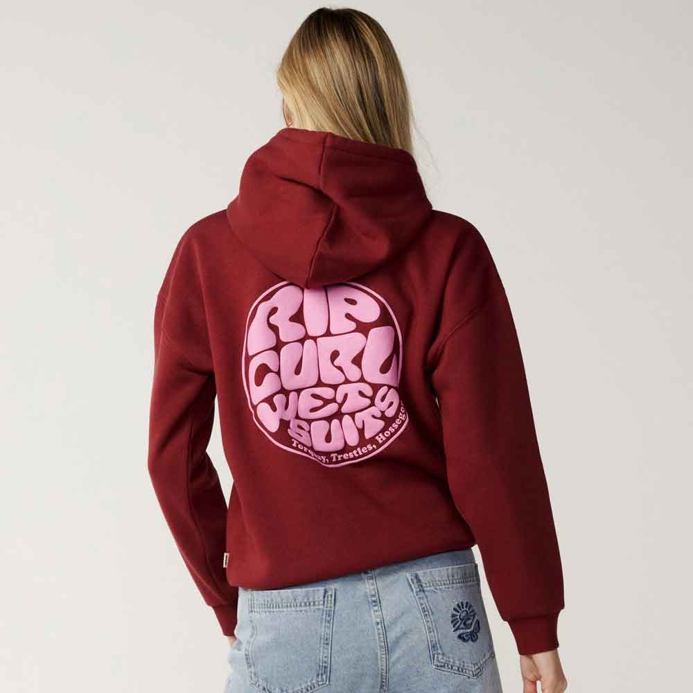 Rip Curl Womens Icons Of Surf Relaxed Hoody Dark Plum