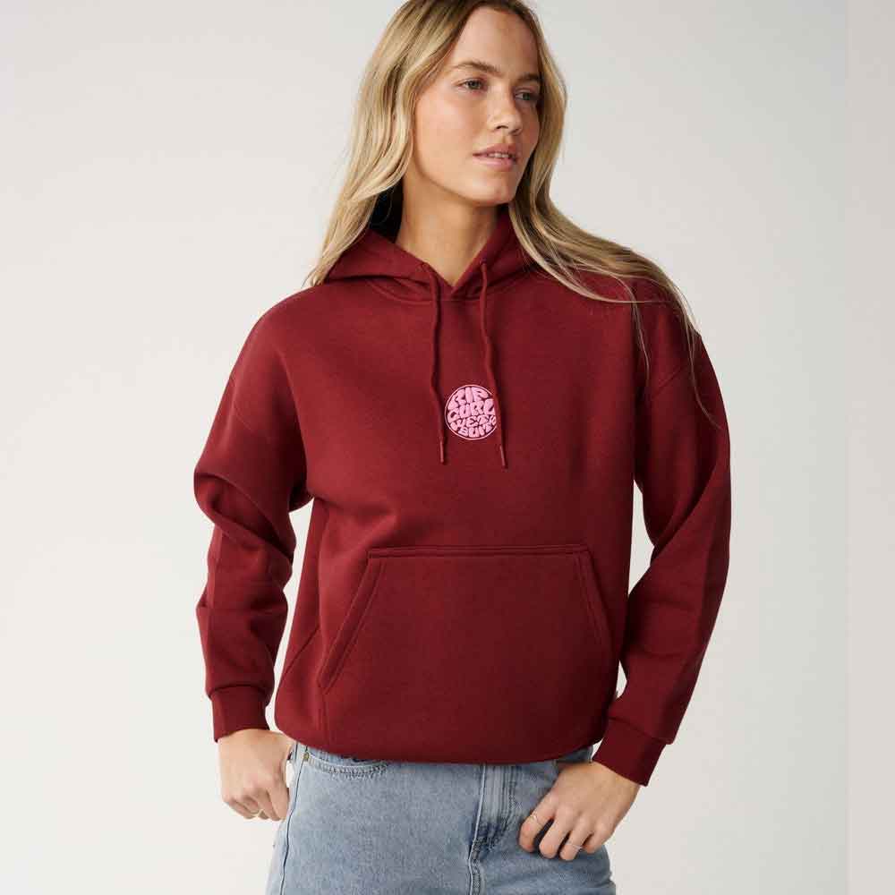 Rip Curl Womens Icons Of Surf Relaxed Hoody Dark Plum