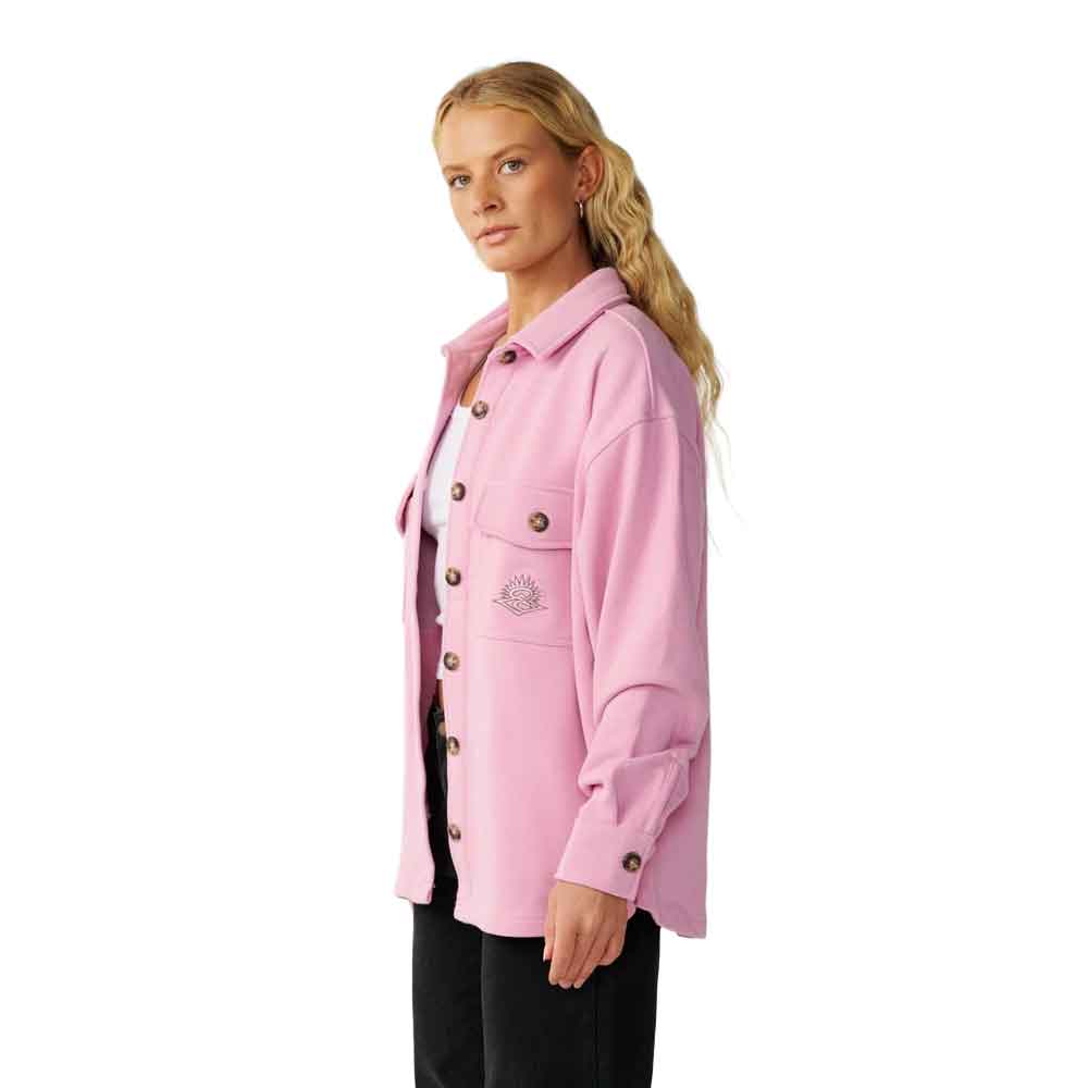 Rip Curl Womens Retro Swell Fleece Overshirt Lilac