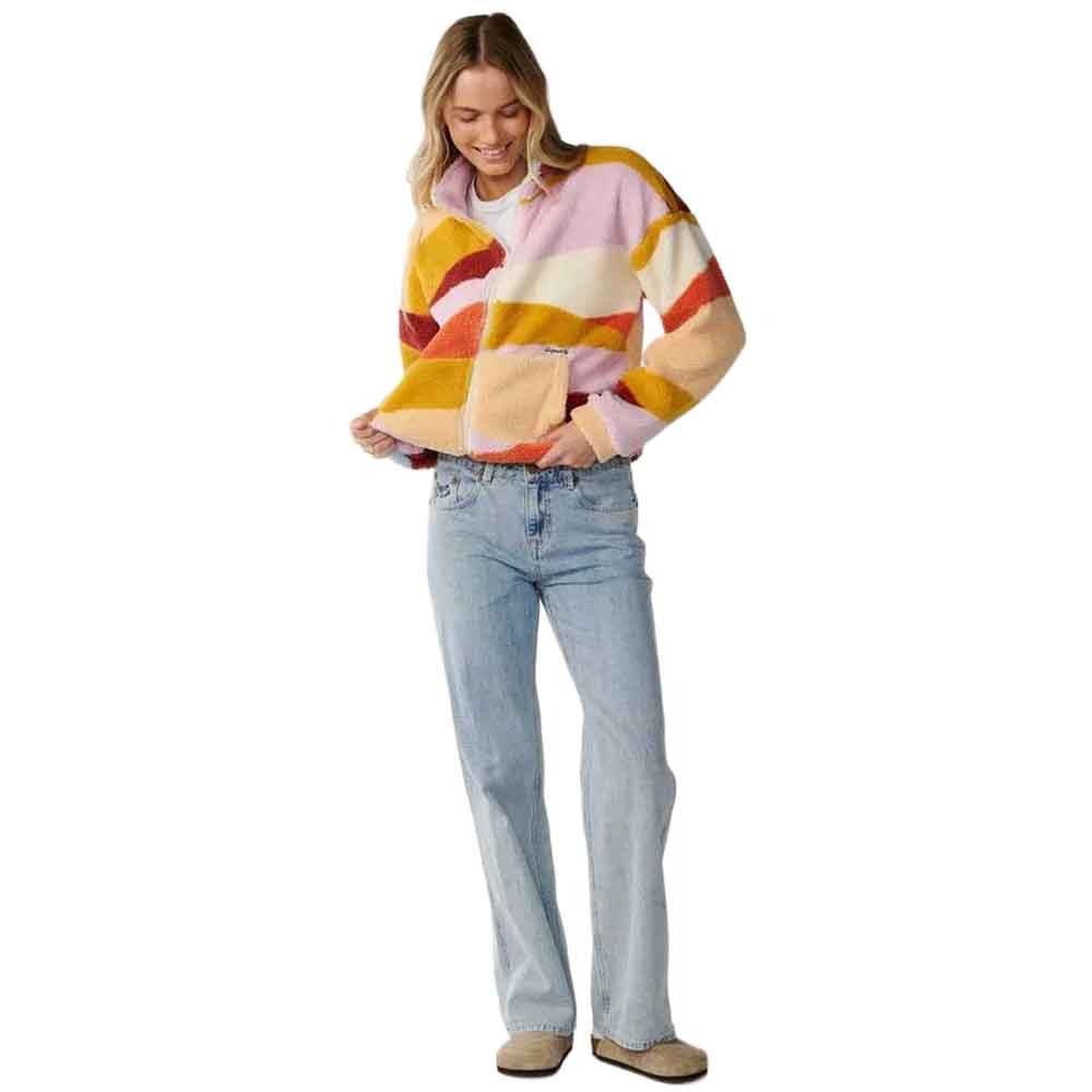 Rip Curl Womens Retro Swell Standard Zip Polar Fleece Multi