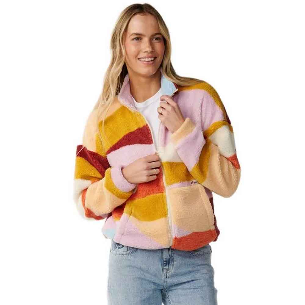 Rip Curl Womens Retro Swell Standard Zip Polar Fleece Multi