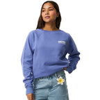 Rip Curl Womens Surf Puff Raglan Relaxed Crew Mid Blue
