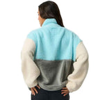 Rip Curl Womens Surf Revival Heritage Zip Polar Fleece Light Blue