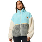 Rip Curl Womens Surf Revival Heritage Zip Polar Fleece Light Blue