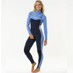 Ripcurl Womens Dawn Patrol 4/3mm Chest Zip Blue