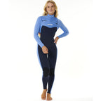 Ripcurl Womens Dawn Patrol 4/3mm Chest Zip Blue