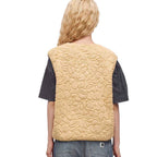 Roxy Best Town Fleece Vest Peeble Outline