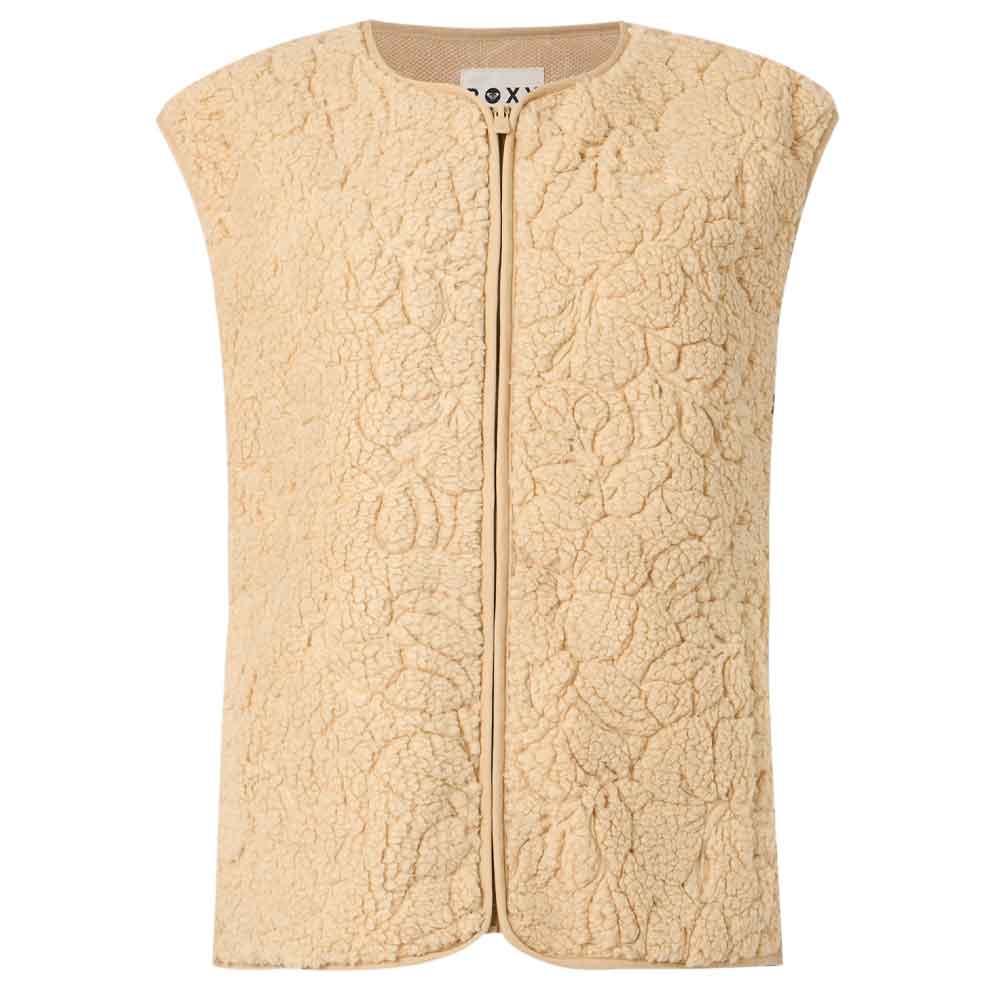 Roxy Best Town Fleece Vest Peeble Outline