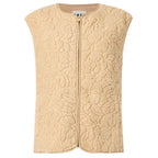 Roxy Best Town Fleece Vest Peeble Outline