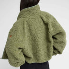 Roxy Blurry Cloud Fleece Oil Green Outline