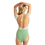 Roxy Hibiscus Daze Short Sleeve Onesie 2 Swimsuit