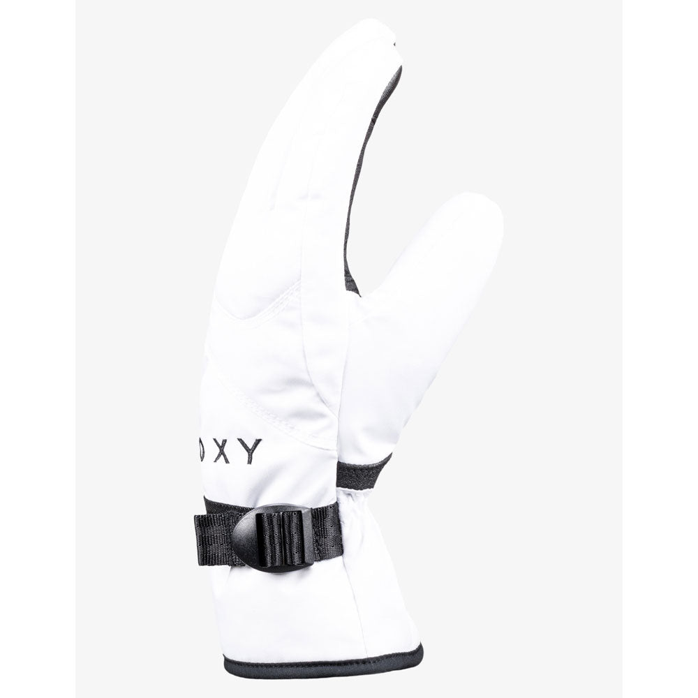 Roxy Jetty Solid Ski/Snowboard Mittens - White