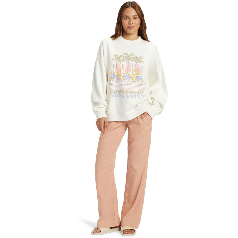 Roxy Line Up Oversized Crew Sweatshirt