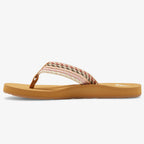 Roxy Porto Rope Flip Flops - Natural/Crazy Pink