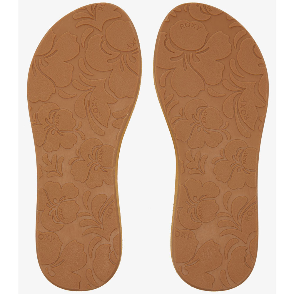 Roxy Porto Rope Flip Flops - Natural/Crazy Pink