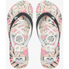 Roxy Tahiti VII Flip Flops - Black/Pink/Soft Lime