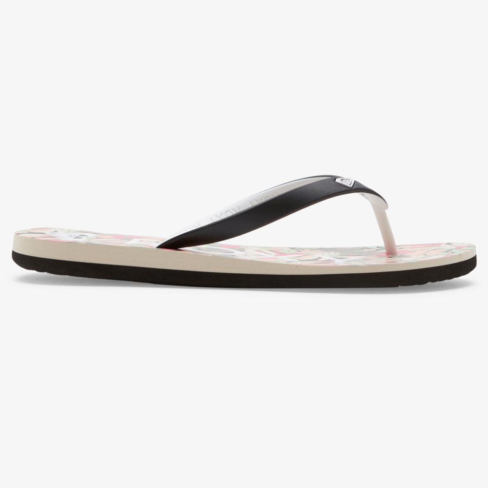 Roxy Tahiti VII Flip Flops - Black/Pink/Soft Lime