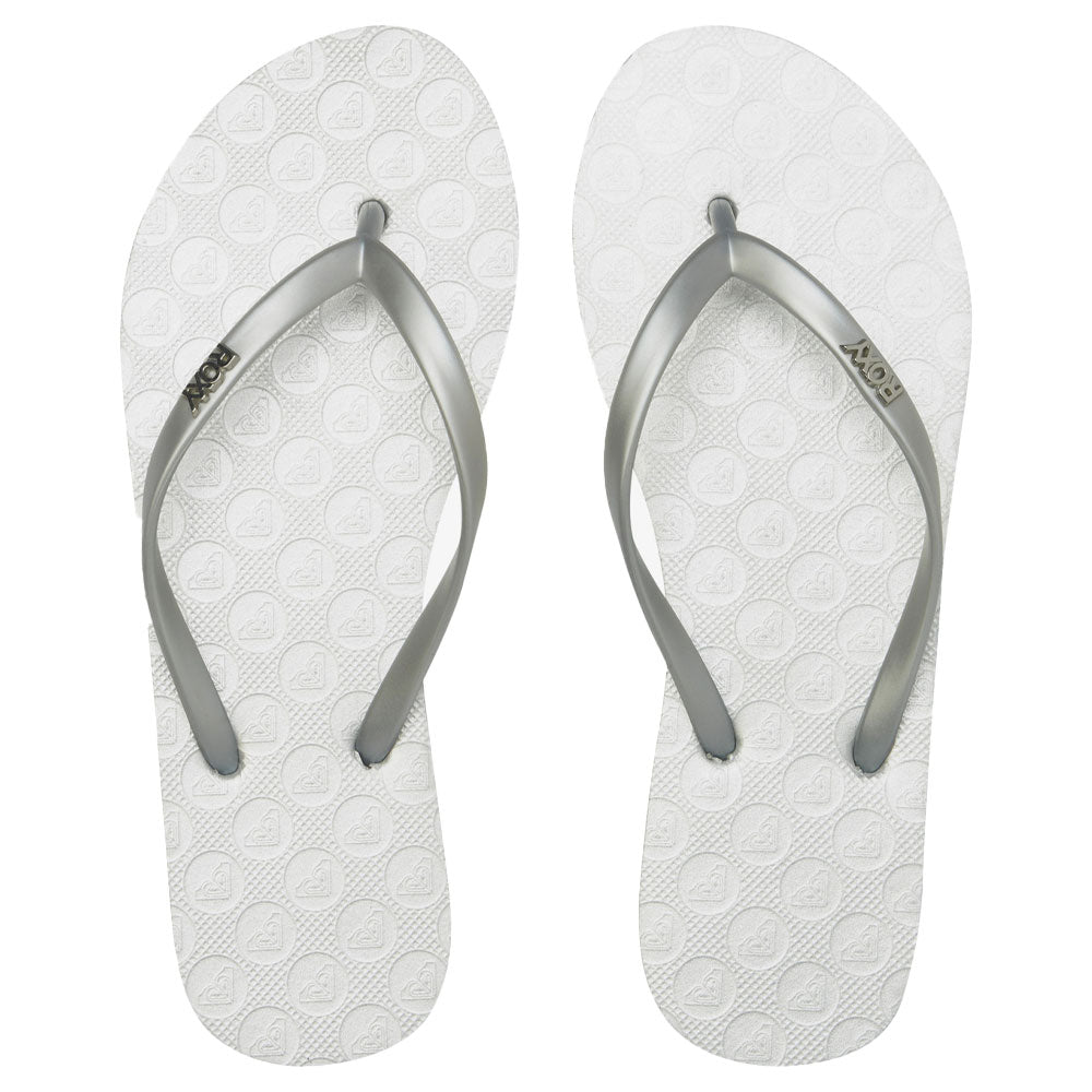 Roxy Viva IV Flip Flops - Metallic Silver