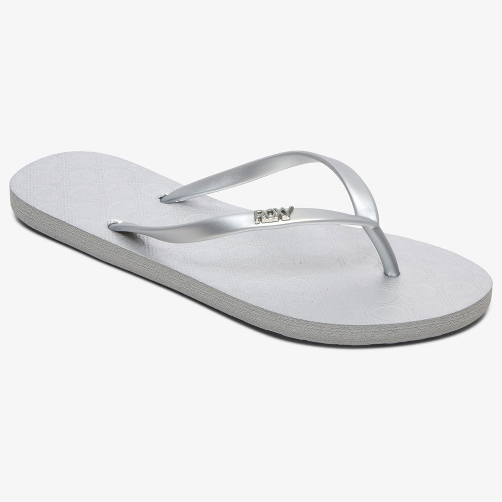 Roxy Viva IV Flip Flops - Metallic Silver