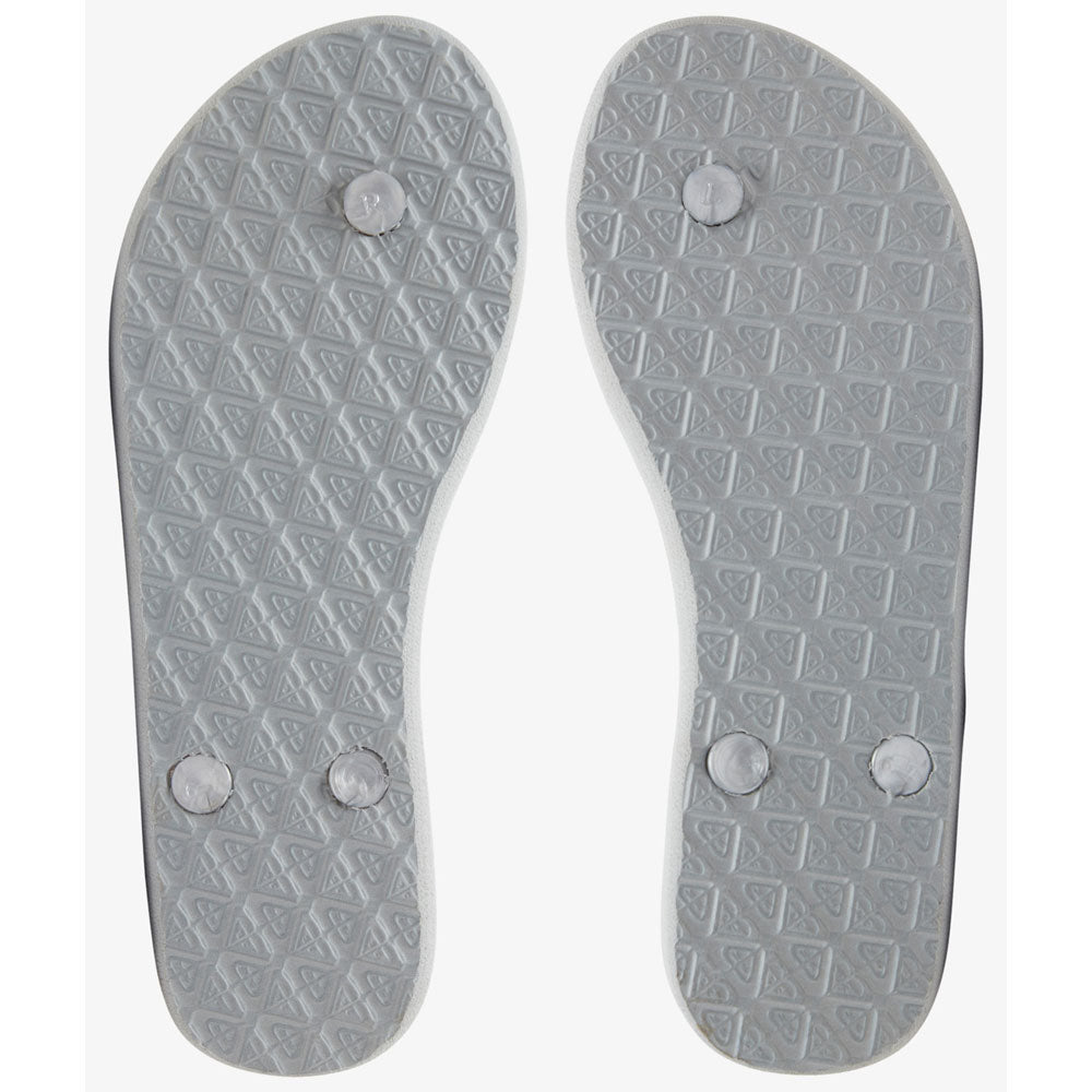 Roxy Viva IV Flip Flops - Metallic Silver