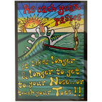 Retro gift card Sand Surf Art sufing surfer