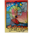 Retro gift card Sand Surf Art sufing surfer