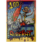Retro gift card Sand Surf Art sufing surfer
