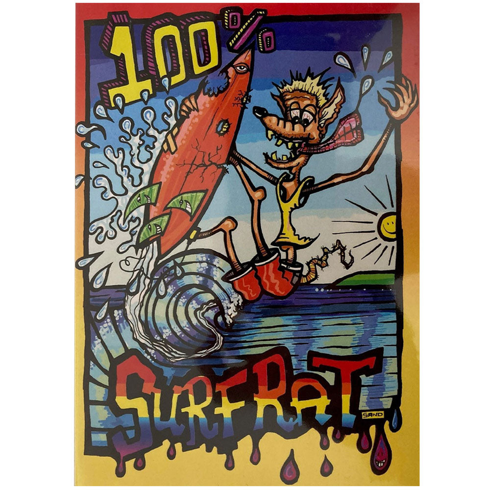 Retro gift card Sand Surf Art sufing surfer