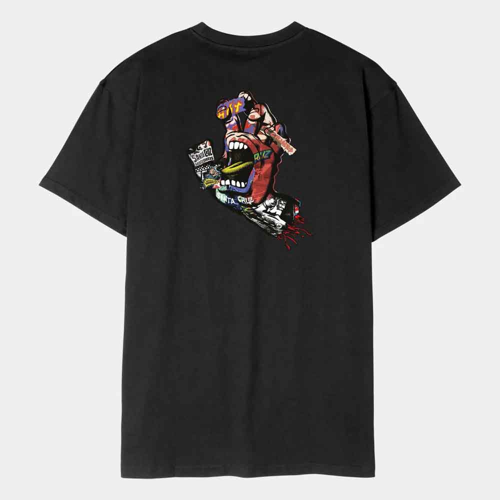 Santa Cruz Collage Hand T-Shirt Black