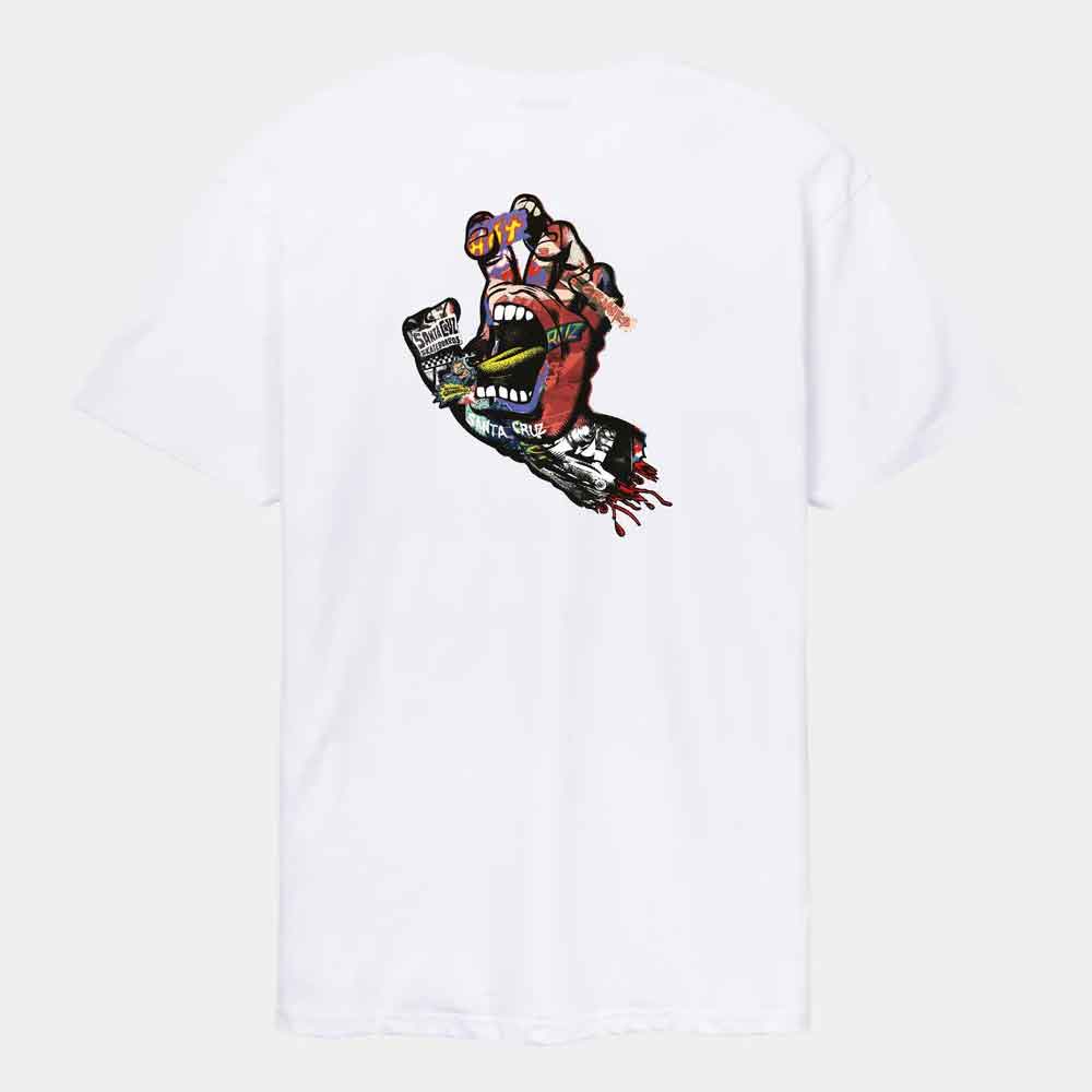 Santa Cruz Collage Hand T-Shirt White